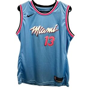 Nike NBA Miami Heat Bam Adebayo #13 Basketball‎ Jersey Aqua Pink Youth XXL